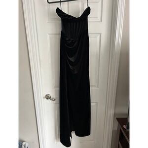 Cadyce black formal dress maxi fancy long size medium‎ halter